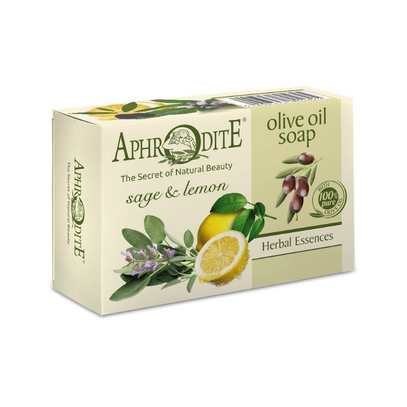 Aphrodite Skin Care USA - 3.53 Oz Olive Oil Soap - Sage and Lemon